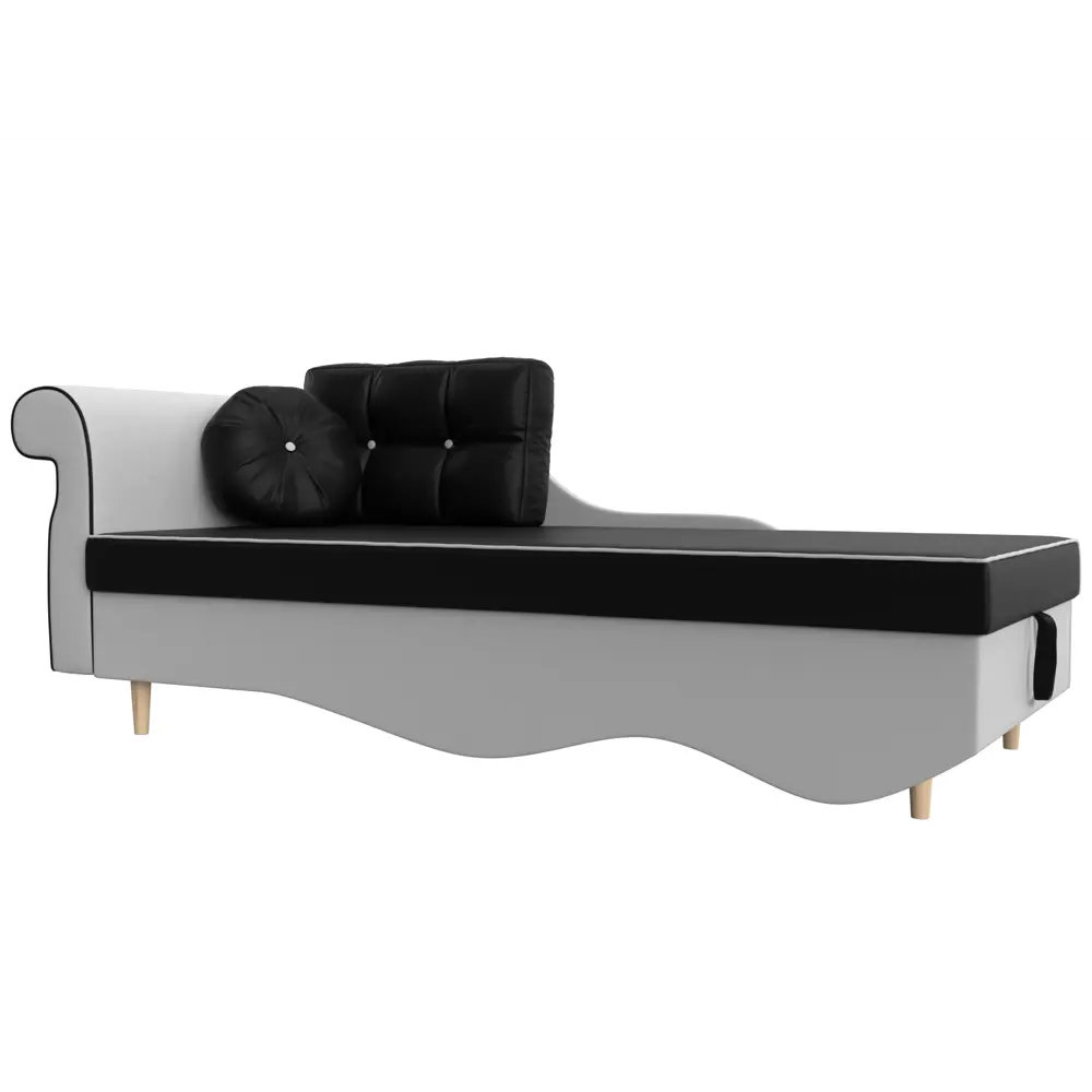 Фото Диван Лига Диванов Лорд 101235L 225x84x85 см экокожа цвет черный/белый Фото Диван Лига Диванов Лорд 101235L 225x84x85 см экокожа цвет черный/белый