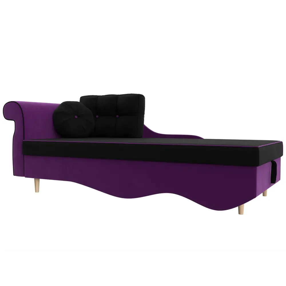 Фото Диван Лига Диванов Лорд 101227L 225x84x85 см микровельвет цвет черный/фиолетовый Фото Диван Лига Диванов Лорд 101227L 225x84x85 см микровельвет цвет черный/фиолетовый