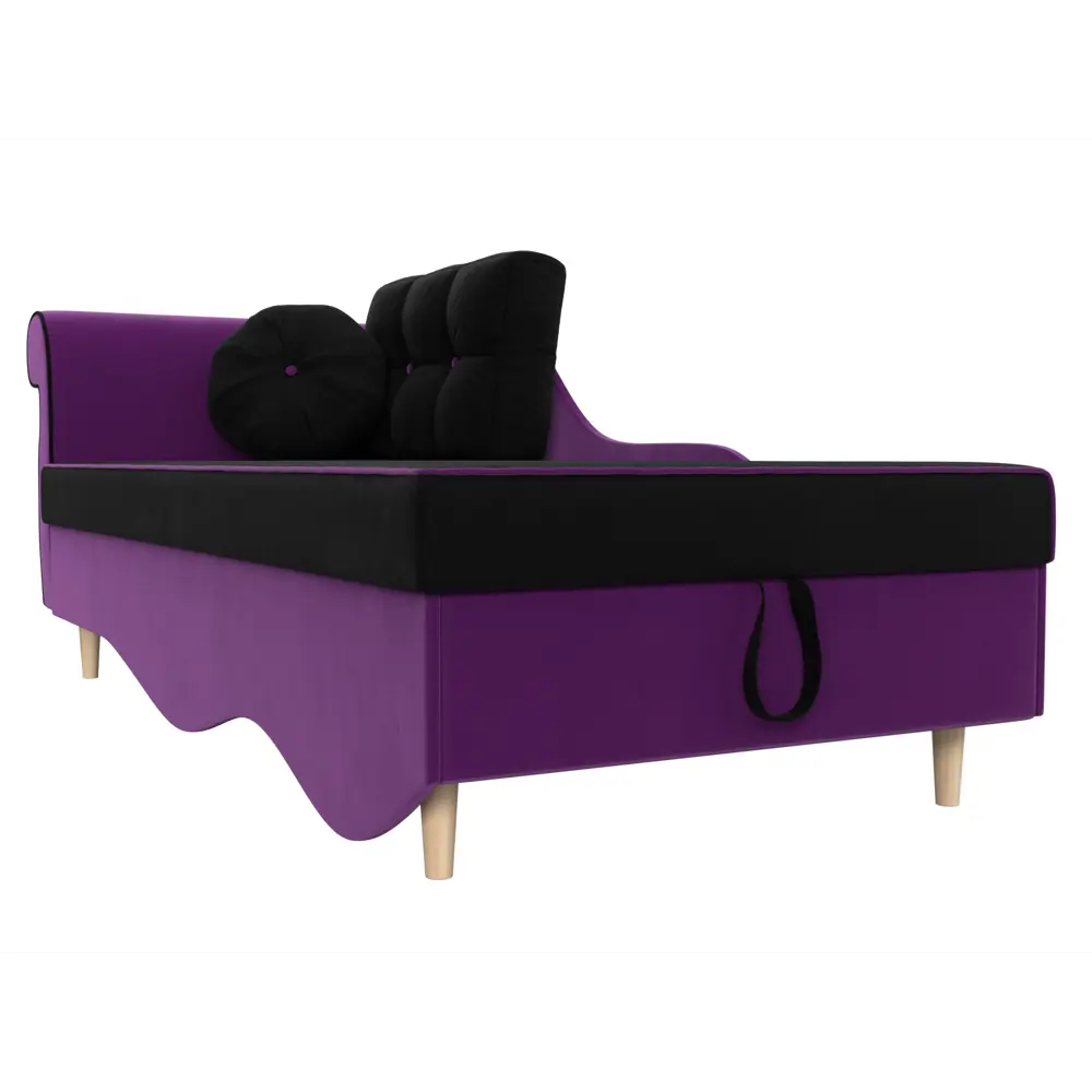 Фото 4 Диван Лига Диванов Лорд 101227L 225x84x85 см микровельвет цвет черный/фиолетовый Фото 4 Диван Лига Диванов Лорд 101227L 225x84x85 см микровельвет цвет черный/фиолетовый