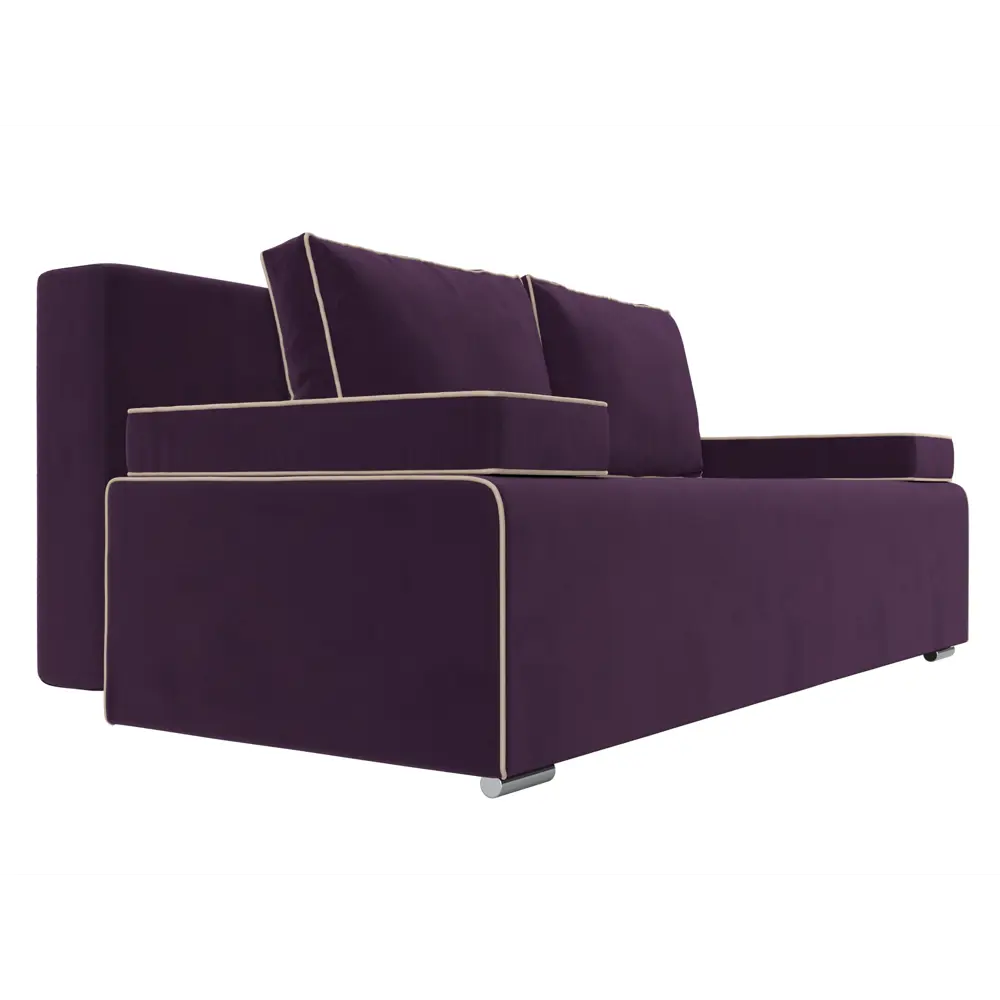 Фото 3 Диван Лига Диванов Фидель 111321 200x76x91 см велюр цвет фиолетовый