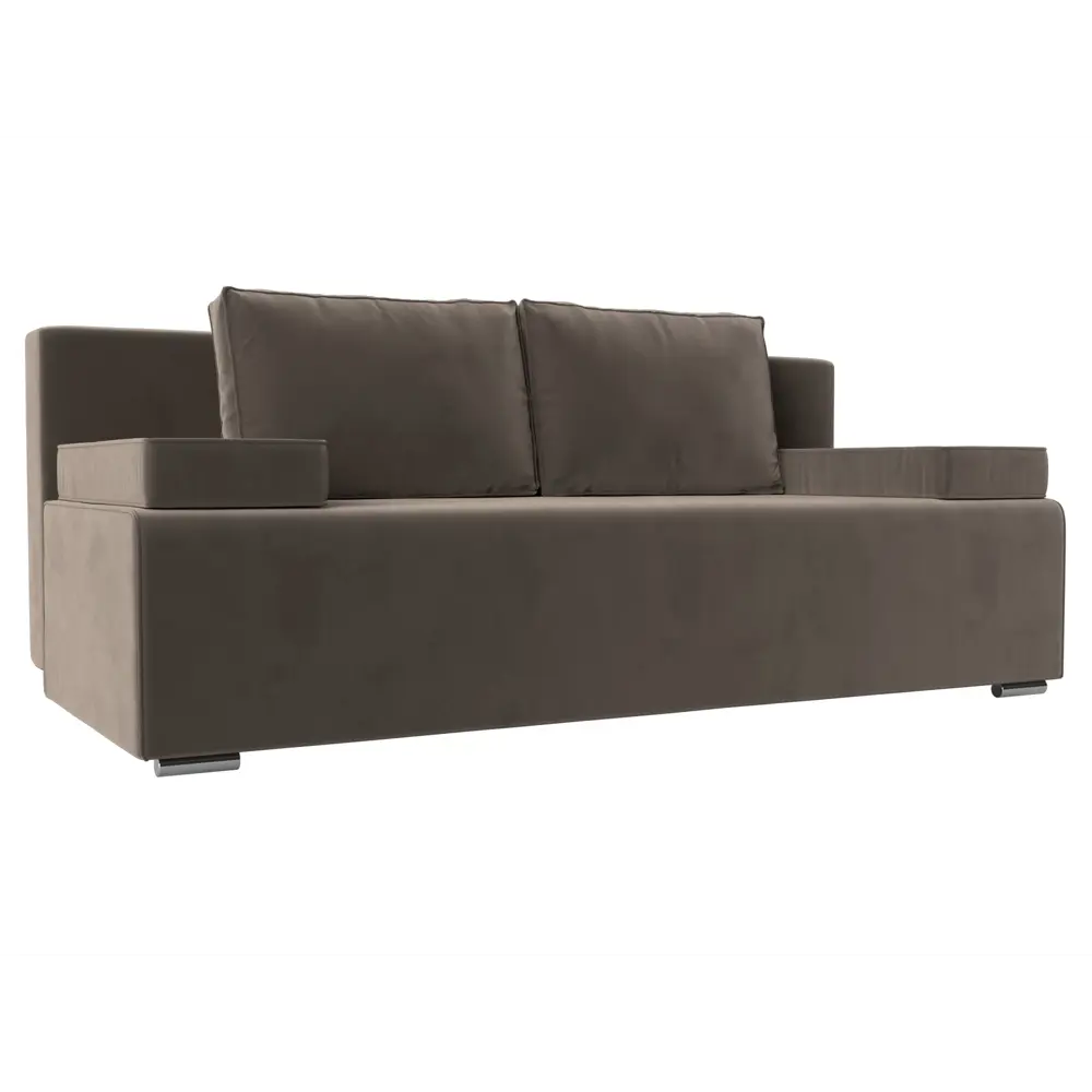 Фото Диван Лига Диванов Фидель 111316 200x76x91 см велюр цвет коричневый