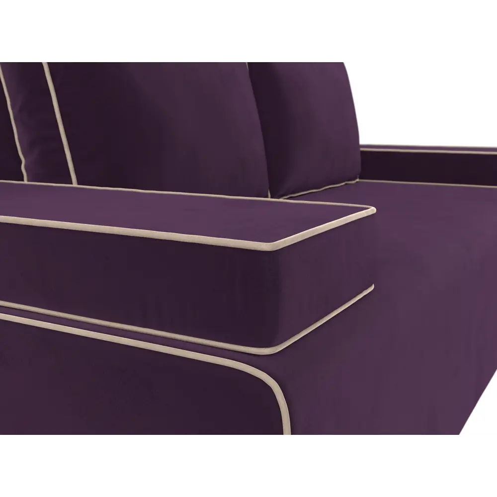 Фото 4 Диван Лига Диванов Фидель 111321 200x76x91 см велюр цвет фиолетовый