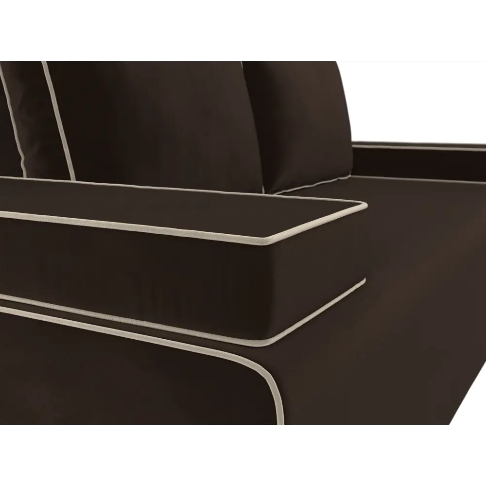 Фото 4 Диван Лига Диванов Фидель 111325 200x76x91 см микровельвет цвет коричневый