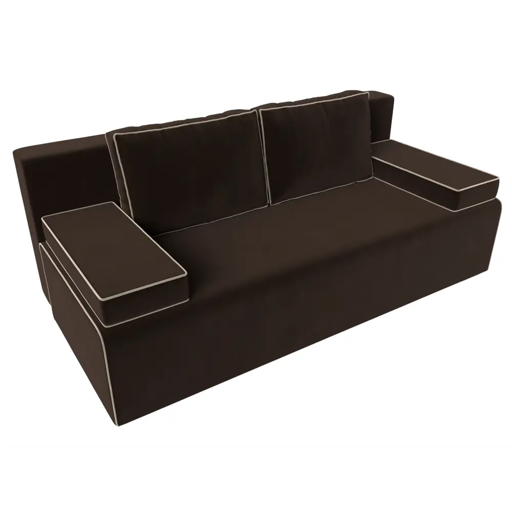 Фото 5 Диван Лига Диванов Фидель 111325 200x76x91 см микровельвет цвет коричневый