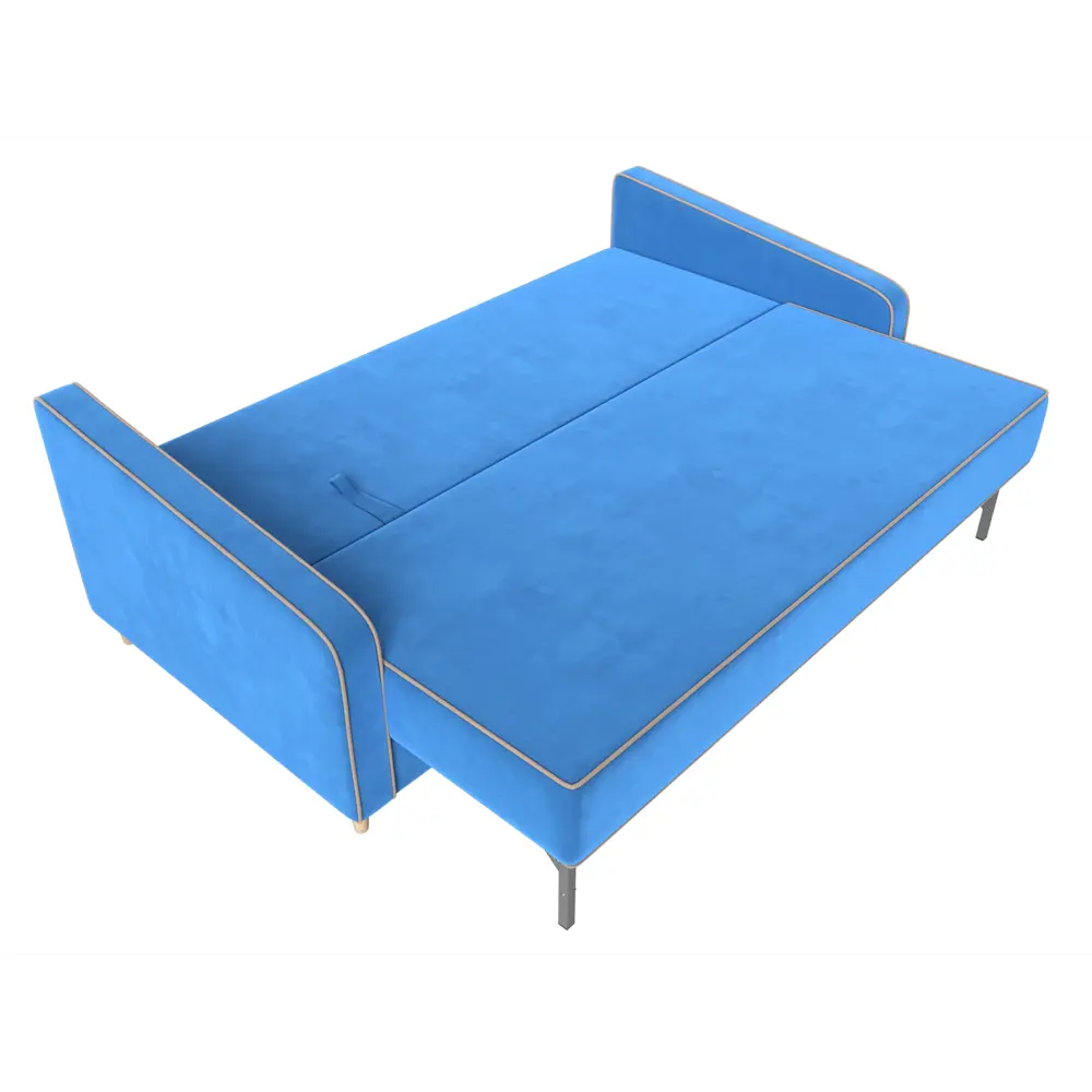 Фото 8 Диван Лига Диванов Варшава 116943 218x98x98 см велюр цвет голубой