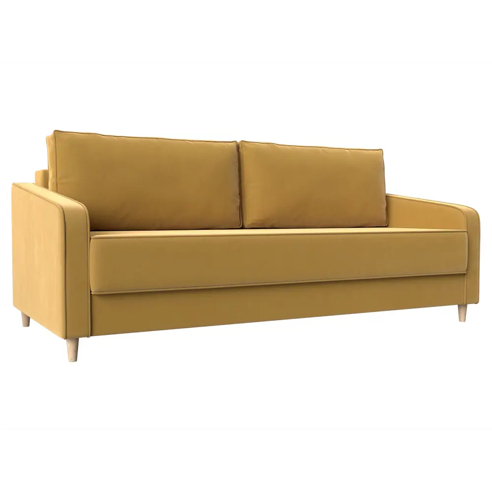 Фото Диван Лига Диванов Варшава 116958 218x98x98 см микровельвет цвет желтый