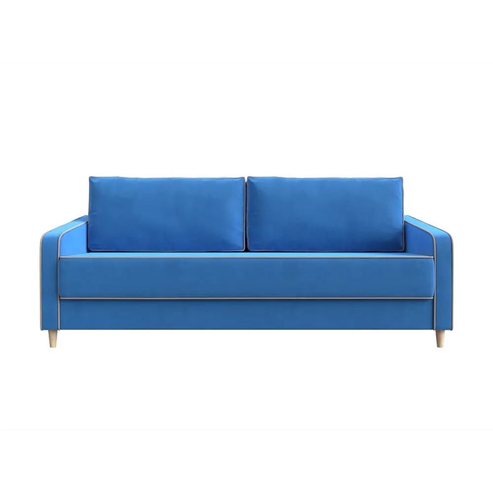 Фото 2 Диван Лига Диванов Варшава 116943 218x98x98 см велюр цвет голубой