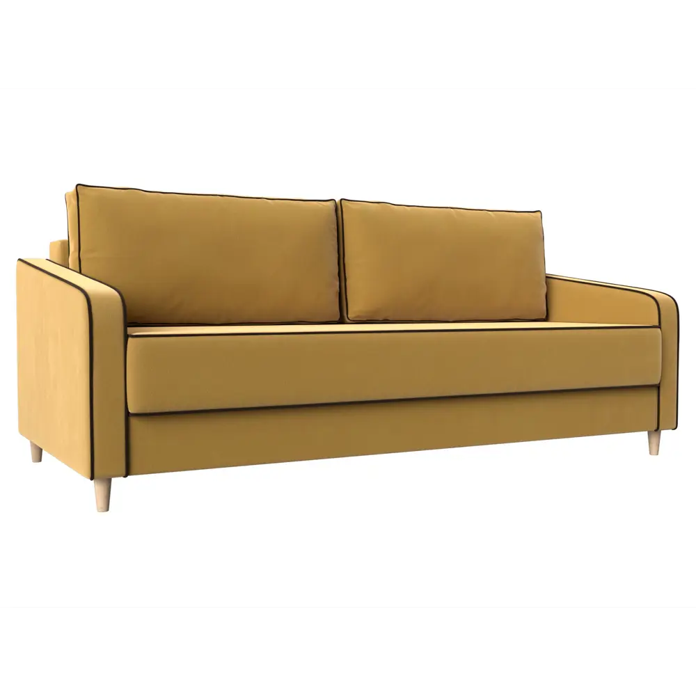 Фото Диван Лига Диванов Варшава 116959 218x98x98 см микровельвет цвет желтый Фото Диван Лига Диванов Варшава 116959 218x98x98 см микровельвет цвет желтый