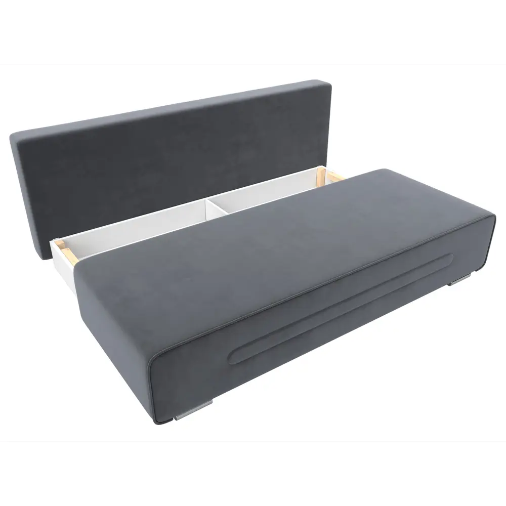 Фото 7 Диван Лига Диванов Приам 205x85x91см велюр цвет серый