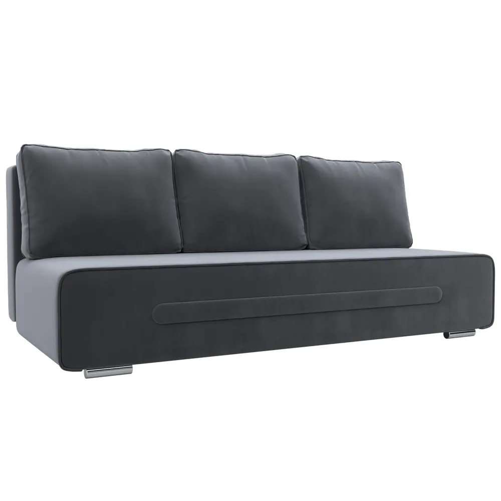 Фото Диван Лига Диванов Приам 205x85x91см велюр цвет серый