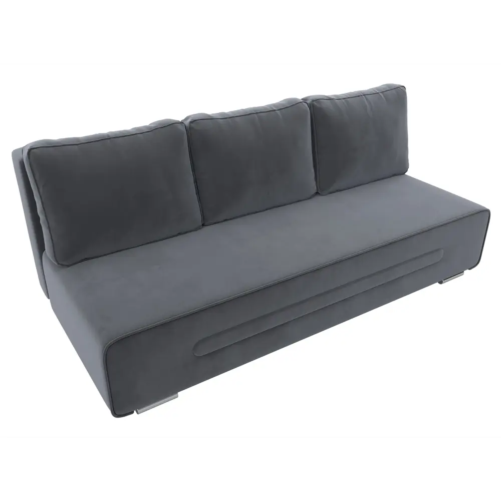 Фото 6 Диван Лига Диванов Приам 205x85x91см велюр цвет серый