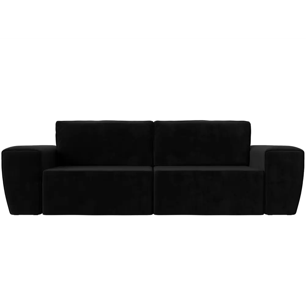 Фото 2 Диван Лига Диванов Беккер 108525 272x75x105 см велюр цвет черный Фото 2 Диван Лига Диванов Беккер 108525 272x75x105 см велюр цвет черный