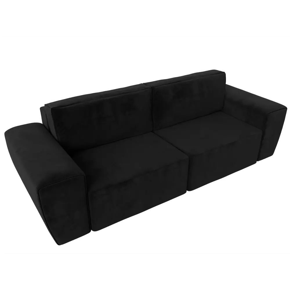 Фото 5 Диван Лига Диванов Беккер 108525 272x75x105 см велюр цвет черный Фото 5 Диван Лига Диванов Беккер 108525 272x75x105 см велюр цвет черный