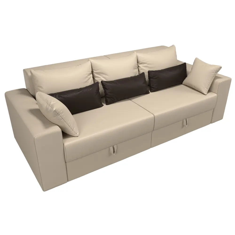 Фото 2 Диван Лига Диванов Майами 114676 250x90x105 см текстиль цвет бежевый