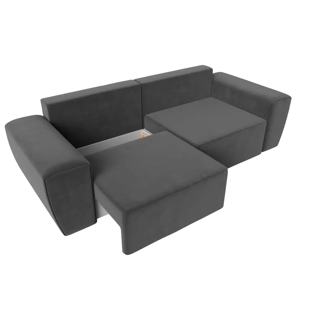 Фото 6 Диван Лига Диванов Беккер 108522 272x75x105 см велюр цвет серый