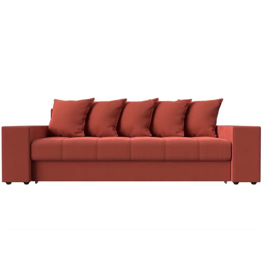 Фото 2 Диван Лига Диванов Дубай 110546 243x80x106 см вельвет цвет коралловый Фото 2 Диван Лига Диванов Дубай 110546 243x80x106 см вельвет цвет коралловый