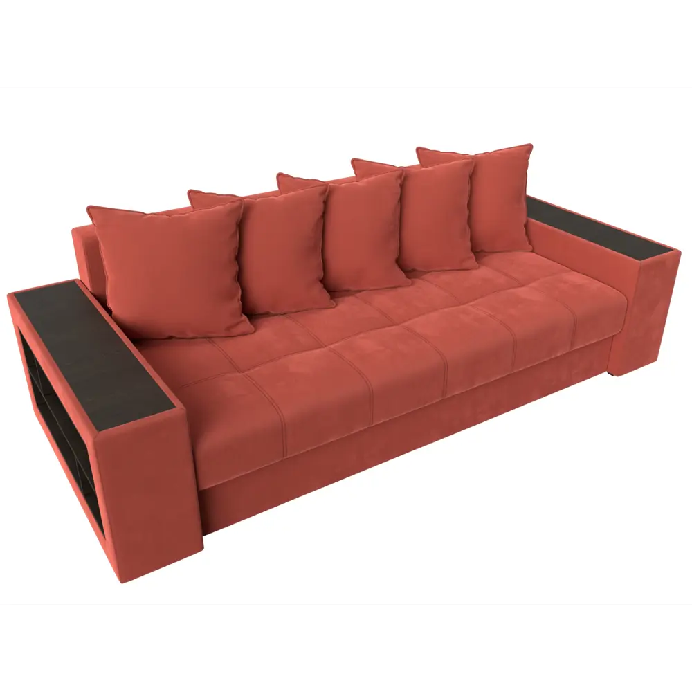 Фото 5 Диван Лига Диванов Дубай 110546 243x80x106 см вельвет цвет коралловый Фото 5 Диван Лига Диванов Дубай 110546 243x80x106 см вельвет цвет коралловый