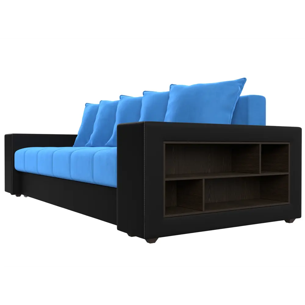 Фото 3 Диван Лига Диванов Дубай 110576R 243x80x106 см велюр цвет голубой