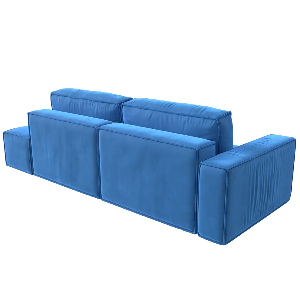 Фото 3 Диван Лига Диванов Прага 116789L 281x88x115 см велюр цвет голубой