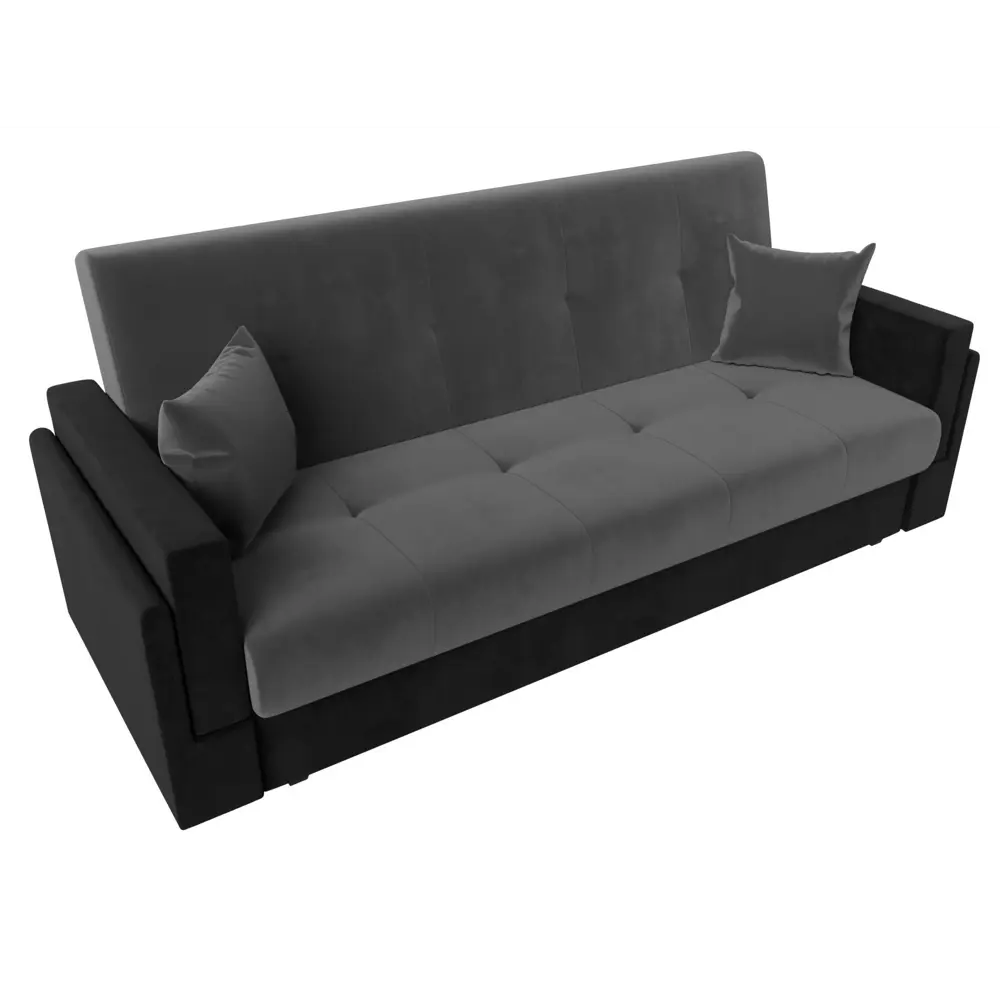 Фото 5 Диван Лига Диванов Лига-015 117902 216x90x83 см велюр цвет серый/черный Фото 5 Диван Лига Диванов Лига-015 117902 216x90x83 см велюр цвет серый/черный