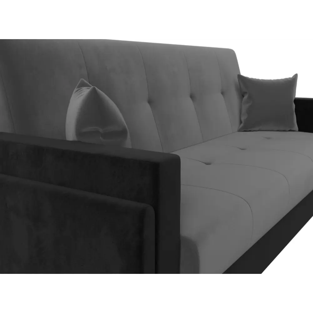 Фото 4 Диван Лига Диванов Лига-015 117902 216x90x83 см велюр цвет серый/черный Фото 4 Диван Лига Диванов Лига-015 117902 216x90x83 см велюр цвет серый/черный