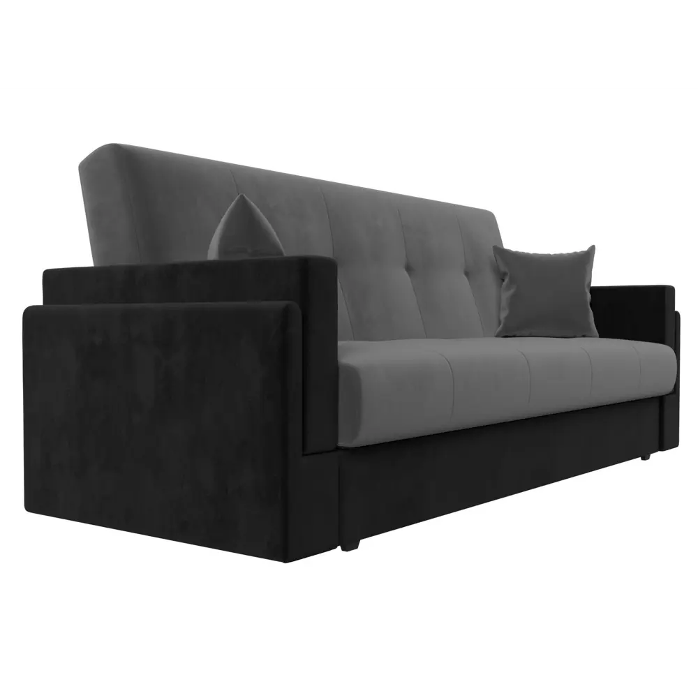 Фото 3 Диван Лига Диванов Лига-015 117902 216x90x83 см велюр цвет серый/черный Фото 3 Диван Лига Диванов Лига-015 117902 216x90x83 см велюр цвет серый/черный