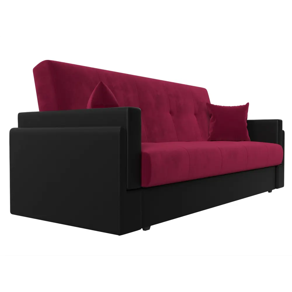 Фото 3 Диван Лига Диванов Лига-015 117932 216x90x83 см вельвет цвет бордовый/черный Фото 3 Диван Лига Диванов Лига-015 117932 216x90x83 см вельвет цвет бордовый/черный