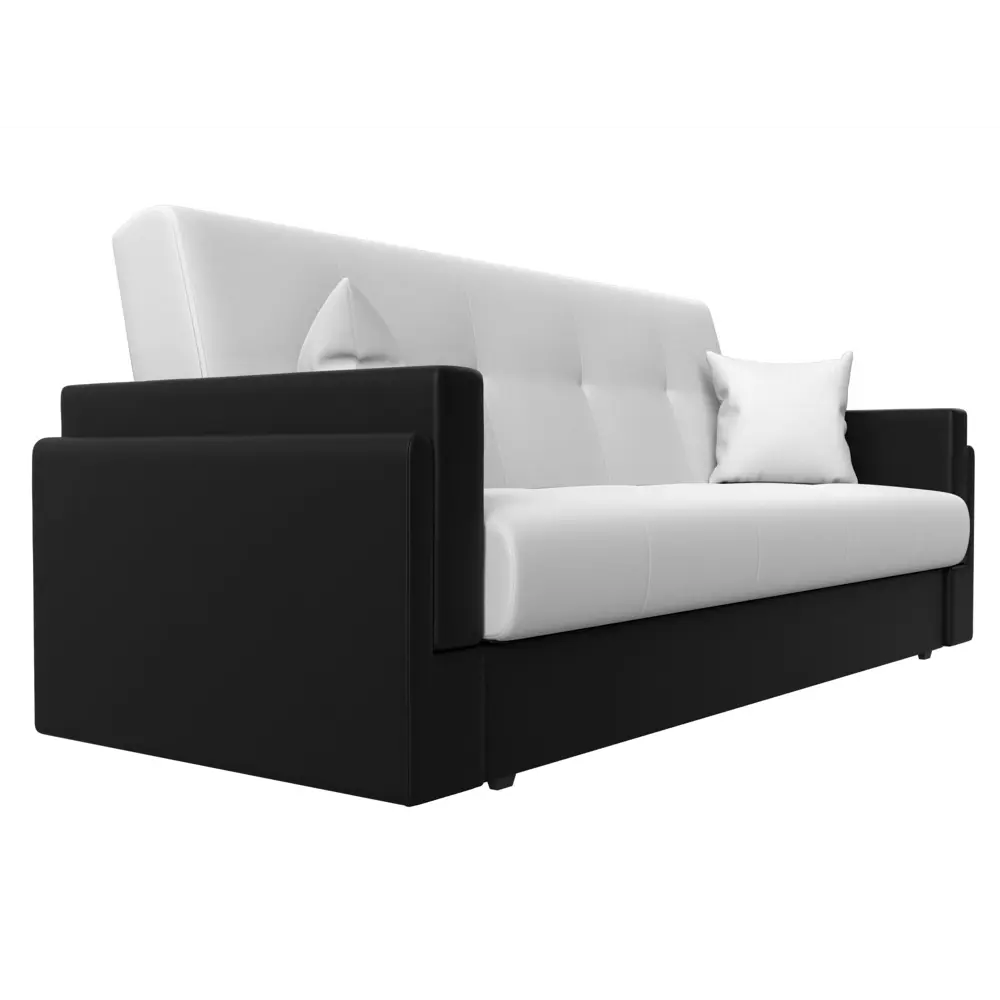 Фото 3 Диван Лига Диванов Лига-015 117960 216x90x83 см искусственная кожа цвет белый/черный Фото 3 Диван Лига Диванов Лига-015 117960 216x90x83 см искусственная кожа цвет белый/черный