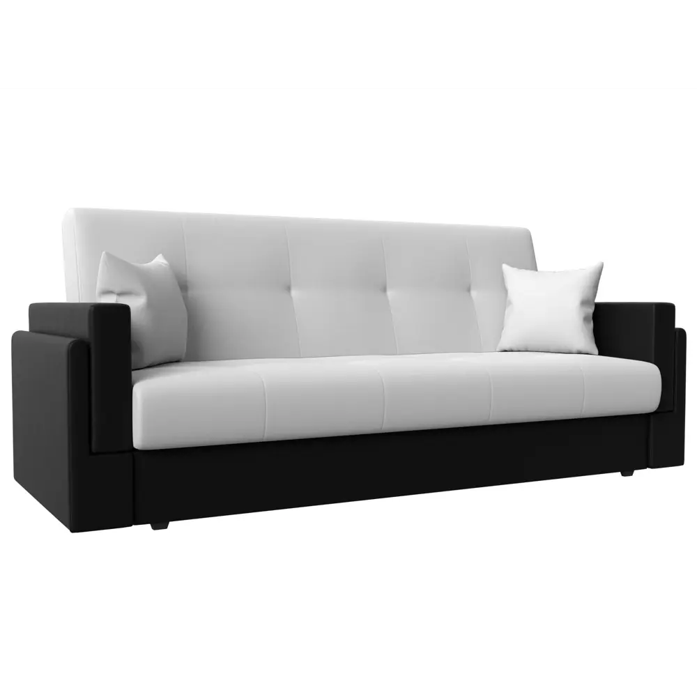 Фото Диван Лига Диванов Лига-015 117960 216x90x83 см искусственная кожа цвет белый/черный Фото Диван Лига Диванов Лига-015 117960 216x90x83 см искусственная кожа цвет белый/черный
