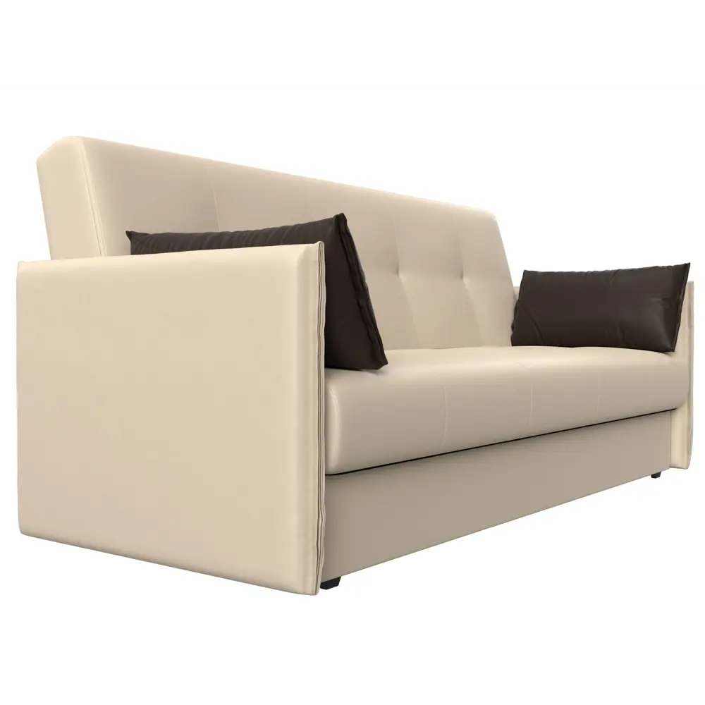 Фото 3 Диван Лига Диванов Лига-018 117884 192x90x83 см искусственная кожа цвет бежевый/коричневый Фото 3 Диван Лига Диванов Лига-018 117884 192x90x83 см искусственная кожа цвет бежевый/коричневый