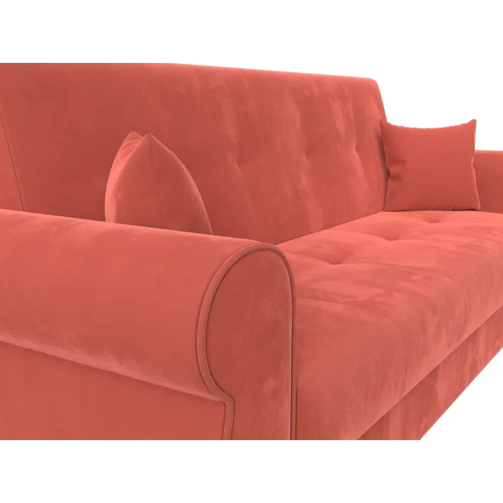 Фото 4 Диван Лига Диванов Лига-019 118357 222x90x83 см вельвет цвет коралловый Фото 4 Диван Лига Диванов Лига-019 118357 222x90x83 см вельвет цвет коралловый