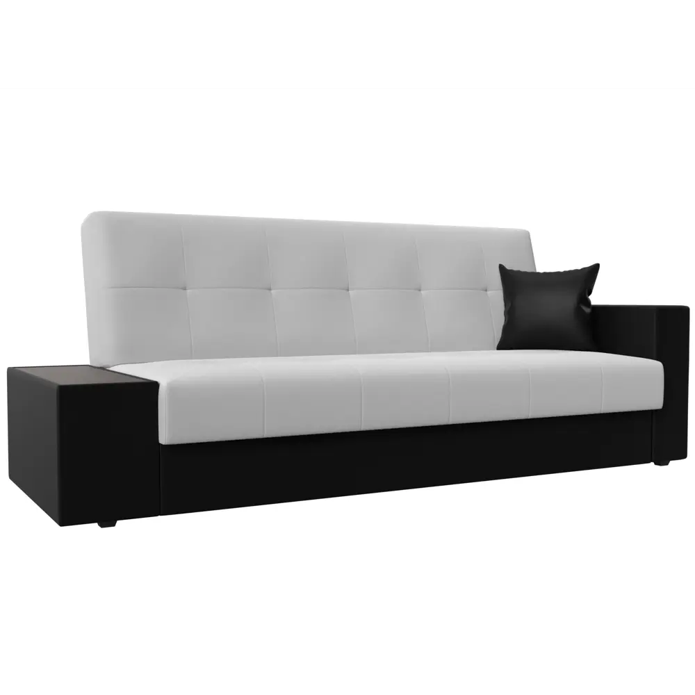 Фото Диван Лига Диванов 020 118540L 223x90x83 см искусственная кожа цвет белый/черный Фото Диван Лига Диванов 020 118540L 223x90x83 см искусственная кожа цвет белый/черный