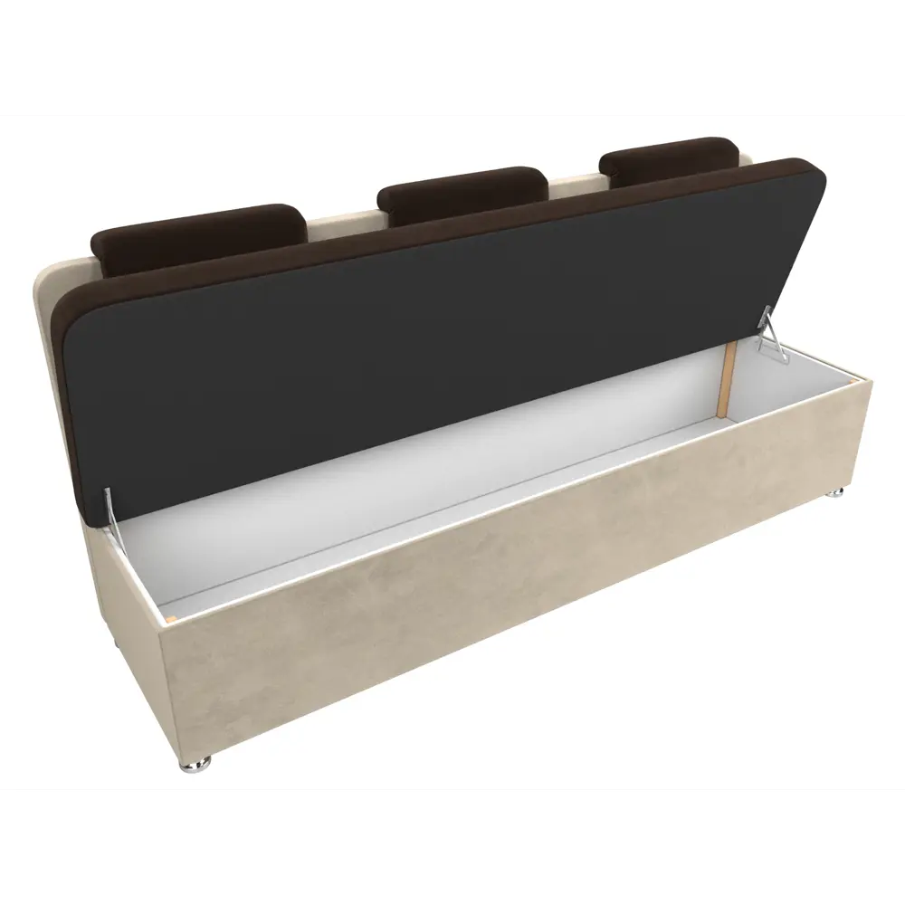 Фото 6 Диван Лига Диванов Маккон 101374 185x89x54 см микровельвет цвет бежевый/коричневый Фото 6 Диван Лига Диванов Маккон 101374 185x89x54 см микровельвет цвет бежевый/коричневый