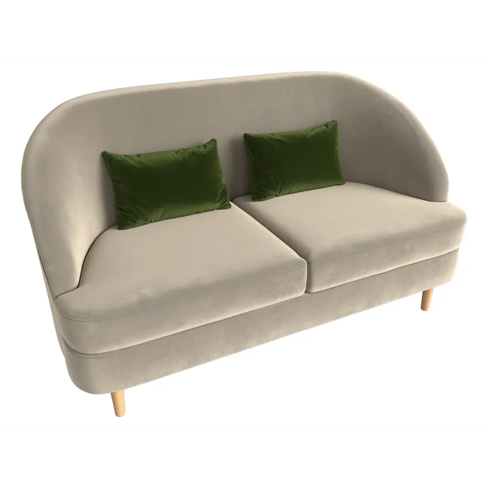 Фото 5 Кушетка Лига Диванов Атико 109897 146x83x67 см микровельвет цвет бежевый/зеленый