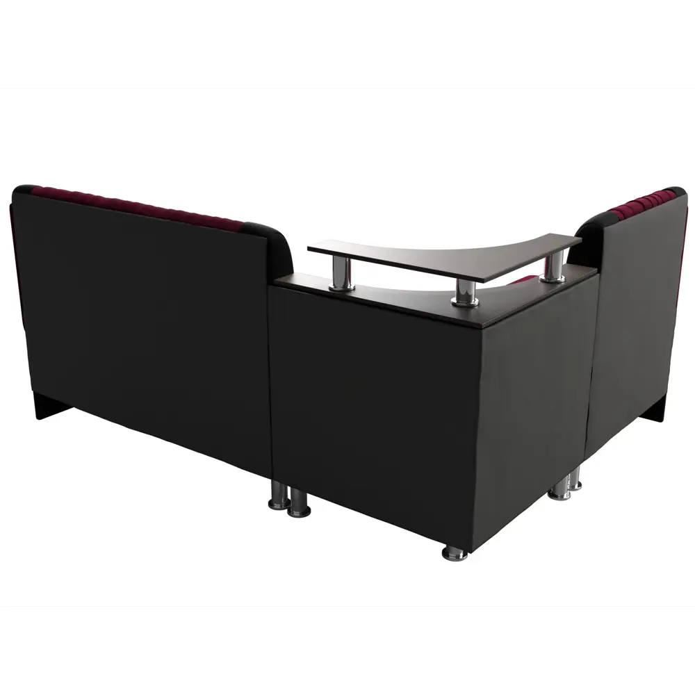 Фото 7 Диван Лига Диванов Сидней 109456L 172x89x135 см микровельвет цвет черный/бордовый