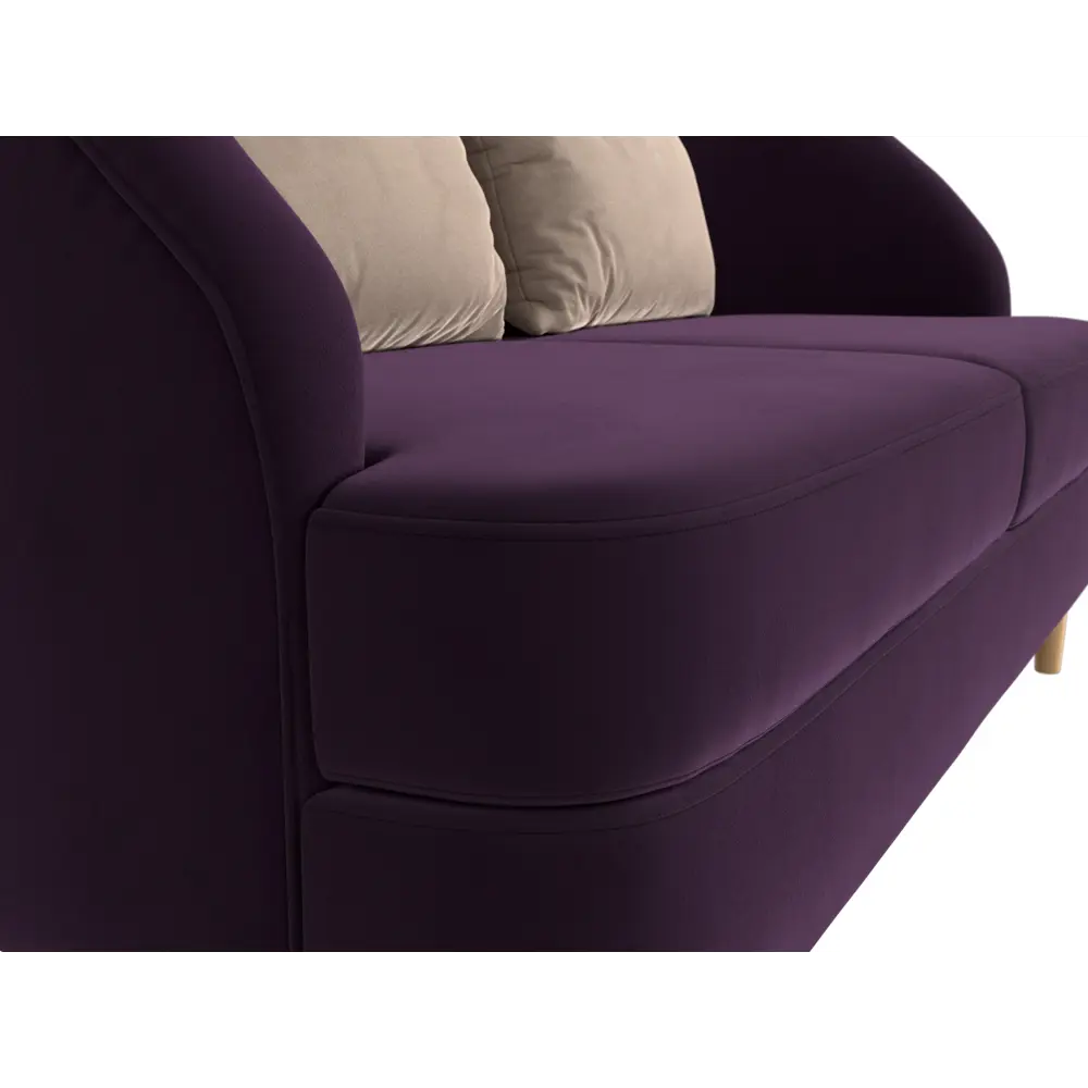 Фото 4 Диван-кушетка Лига Диванов Атико 146x83x67 см велюр цвет бежевый/фиолетовый