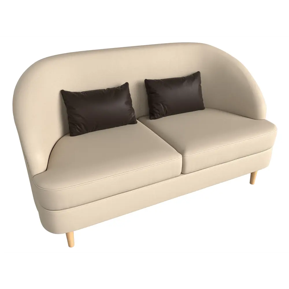 Фото 5 Кушетка Лига Диванов Атико 109914 146x83x67 см экокожа цвет бежевый/коричневый Фото 5 Кушетка Лига Диванов Атико 109914 146x83x67 см экокожа цвет бежевый/коричневый