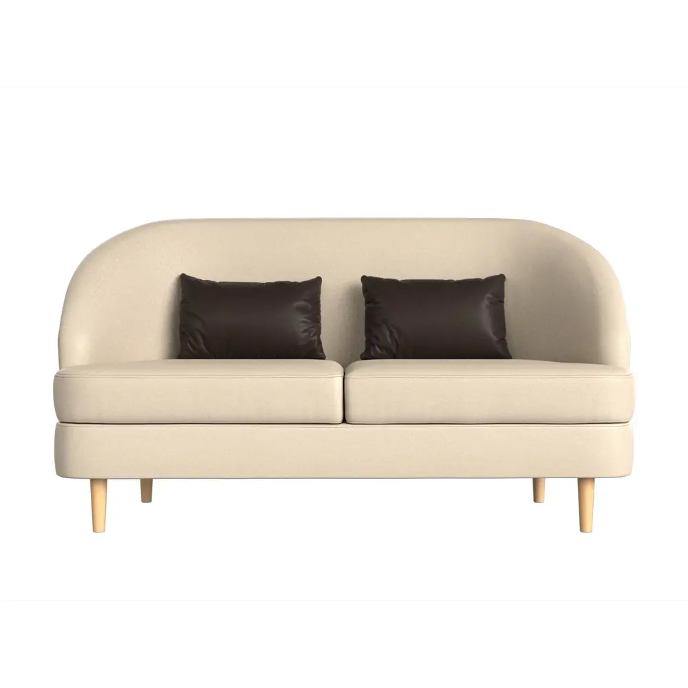 Фото 2 Кушетка Лига Диванов Атико 109914 146x83x67 см экокожа цвет бежевый/коричневый Фото 2 Кушетка Лига Диванов Атико 109914 146x83x67 см экокожа цвет бежевый/коричневый