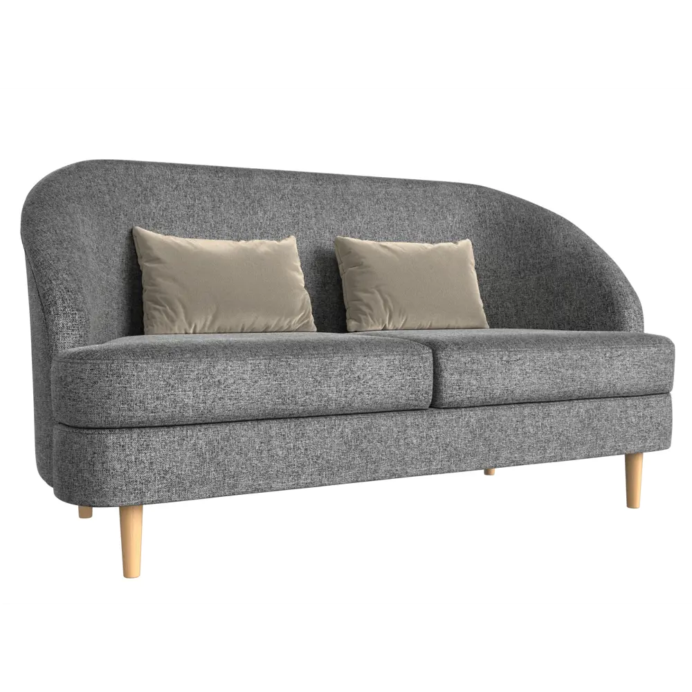 Фото Диван-кушетка Лига Диванов Атико 146x83x67 см рогожка цвет серый/бежевый Фото Диван-кушетка Лига Диванов Атико 146x83x67 см рогожка цвет серый/бежевый