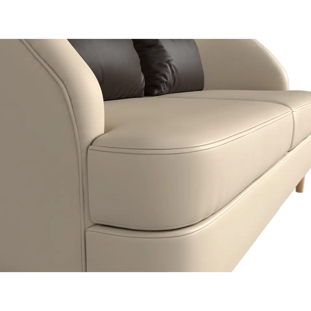 Фото 4 Кушетка Лига Диванов Атико 109914 146x83x67 см экокожа цвет бежевый/коричневый Фото 4 Кушетка Лига Диванов Атико 109914 146x83x67 см экокожа цвет бежевый/коричневый