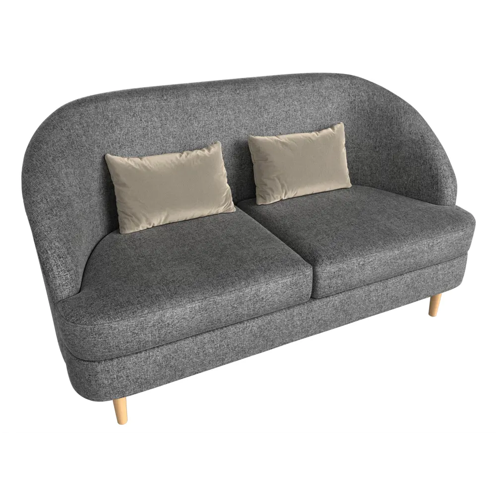 Фото 5 Диван-кушетка Лига Диванов Атико 146x83x67 см рогожка цвет серый/бежевый