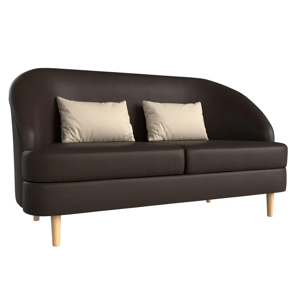 Фото Кушетка Лига Диванов Атико 109916 146x83x67 см экокожа цвет бежевый/коричневый Фото Кушетка Лига Диванов Атико 109916 146x83x67 см экокожа цвет бежевый/коричневый