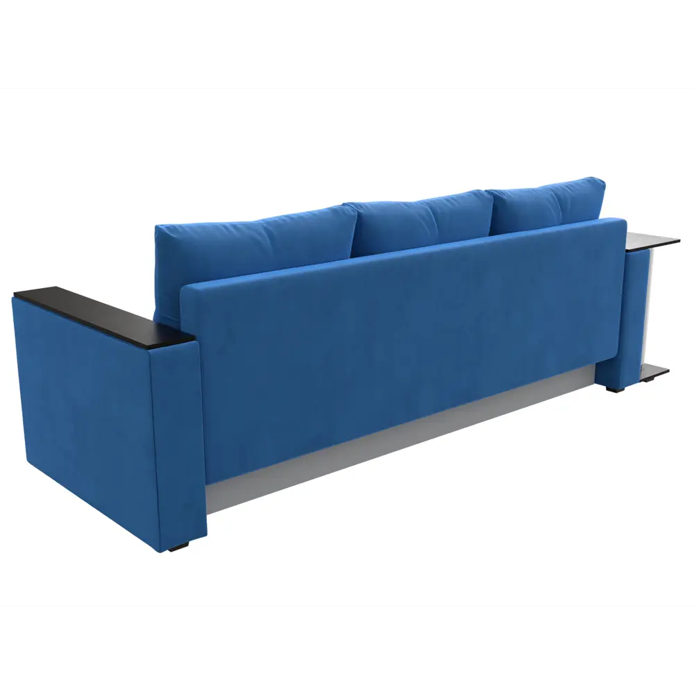 Фото 8 Диван прямой Лига Диванов Атланта Лайт 240x91x77 см пенополиуретан цвет голубой