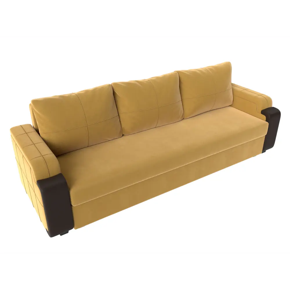 Фото 5 Диван прямой Лига Диванов Николь 225x91x77 см микровельвет цвет коричневый/желтый Фото 5 Диван прямой Лига Диванов Николь 225x91x77 см микровельвет цвет коричневый/желтый