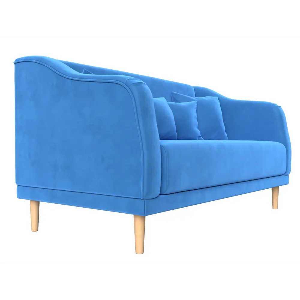 Фото 3 Диван Лига Диванов Киото 153x92x81 см велюр цвет голубой