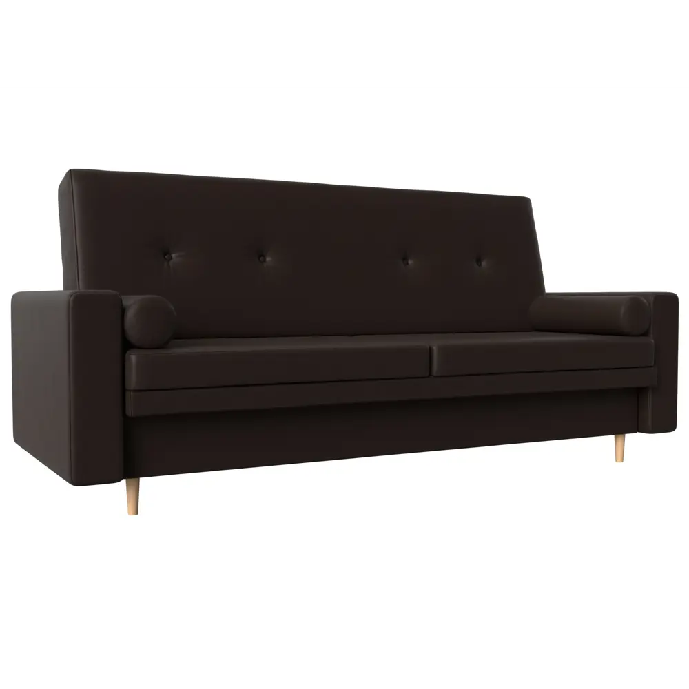 Фото Диван Лига диванов Белфаст 225x95x90 см экокожа цвет коричневый Фото Диван Лига диванов Белфаст 225x95x90 см экокожа цвет коричневый