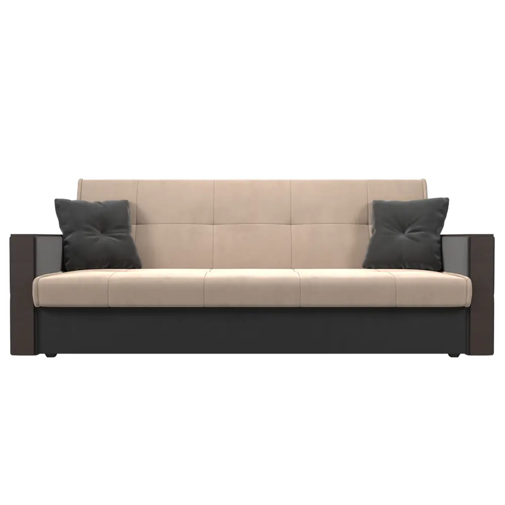 Фото 2 Диван Лига диванов Валенсия 210x90x85 см велюр цвет серый/бежевый Фото 2 Диван Лига диванов Валенсия 210x90x85 см велюр цвет серый/бежевый