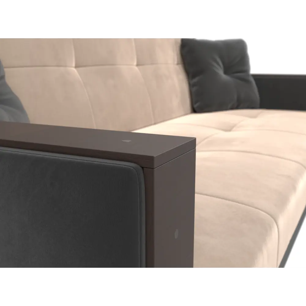 Фото 4 Диван Лига диванов Валенсия 210x90x85 см велюр цвет серый/бежевый Фото 4 Диван Лига диванов Валенсия 210x90x85 см велюр цвет серый/бежевый