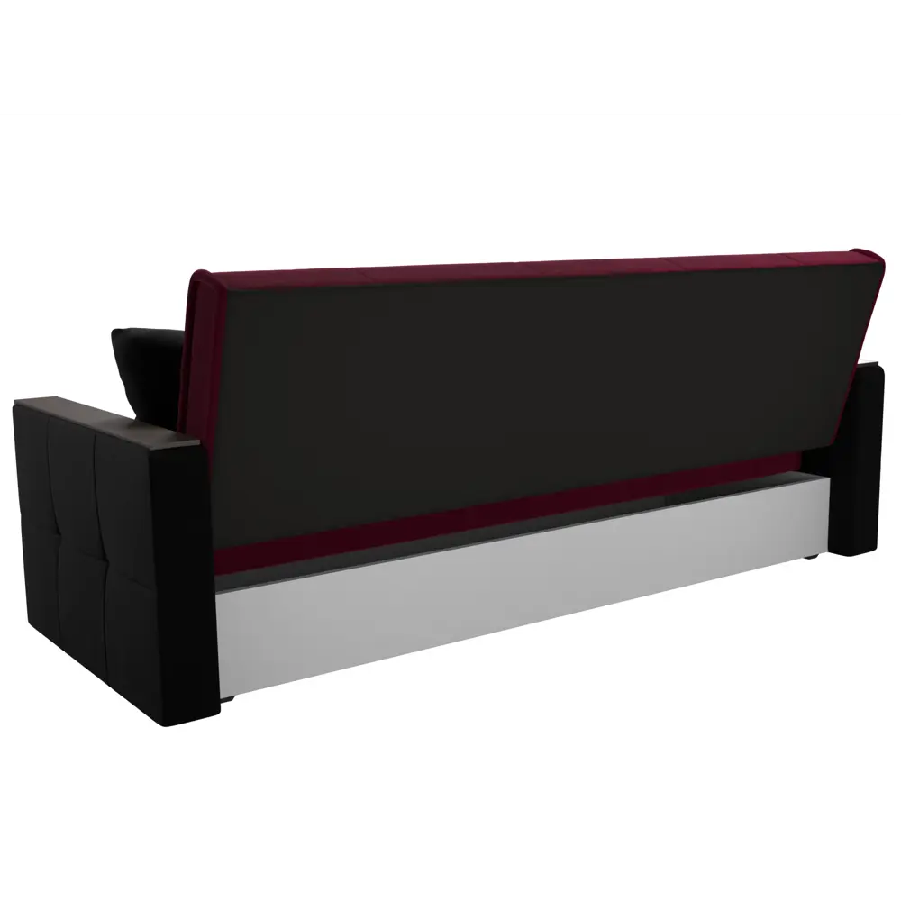 Фото 7 Диван Лига диванов Валенсия 210x90x85 см микровельвет цвет черный/бордовый Фото 7 Диван Лига диванов Валенсия 210x90x85 см микровельвет цвет черный/бордовый