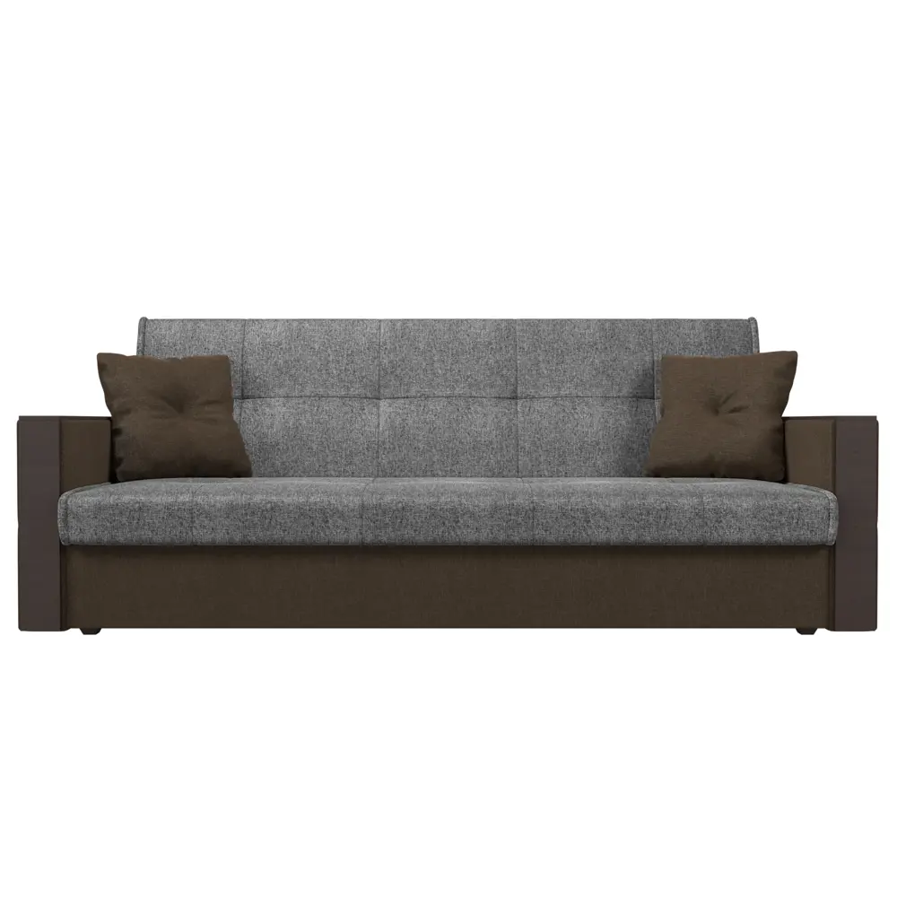 Фото 2 Диван Лига диванов Валенсия 210x90x85 см рогожка цвет коричневый/серый Фото 2 Диван Лига диванов Валенсия 210x90x85 см рогожка цвет коричневый/серый